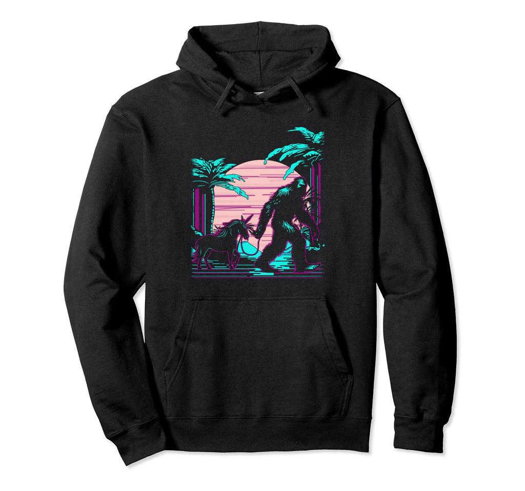Bigfoot Vaporwave Aesthetic 90S Hoodie - Custom Art Print for Adults - T-Shirt, Sweatshirt, Hoodie
