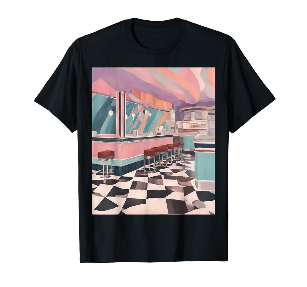 American Diner Pastel T-Shirt - Fun Novelty Design Men Women - T-Shirt, Sweatshirt, Hoodie