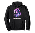 Aesthetic Vaporwave I Dont Care Anime Manga Hoodie - Trendy Graphic Unisex - T-Shirt, Sweatshirt, Hoodie