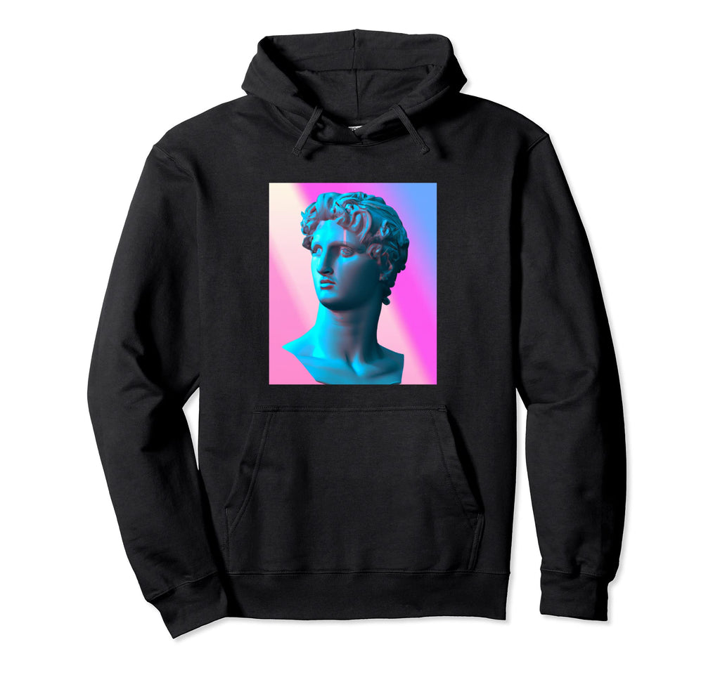 Vaporwave Bust Greek Bust Vaporwave Hoodie - Minimalist Print Unisex - T-Shirt, Sweatshirt, Hoodie
