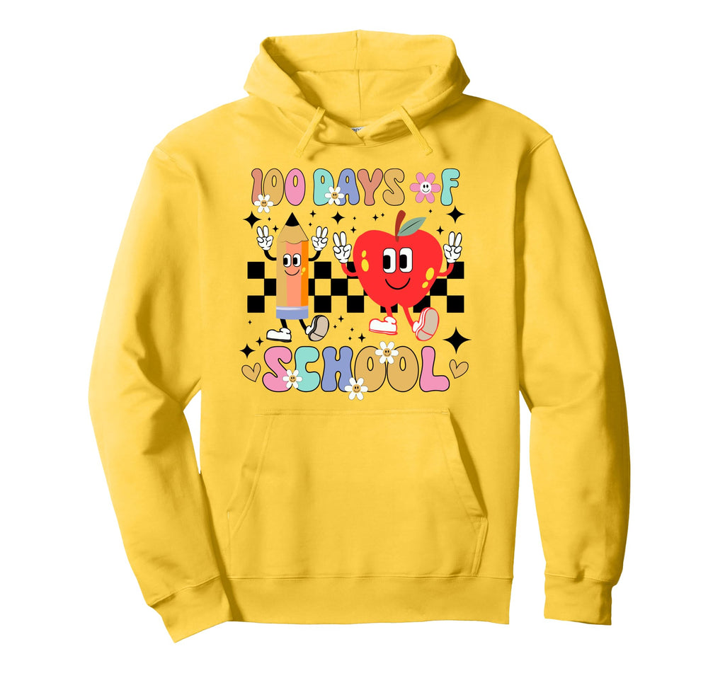100 Days School Boho Flower 100Th Day School Hoodie - Unique Graphic Unisex - T-Shirt, Sweatshirt, Hoodie
