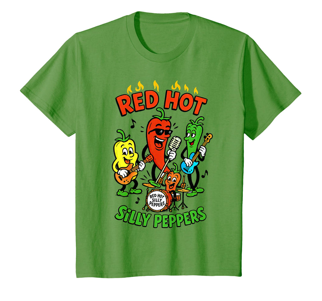 Red Hot Silly Peppers Cartoon Funny T-Shirt - Fun Novelty Design Unisex - T-Shirt, Sweatshirt, Hoodie