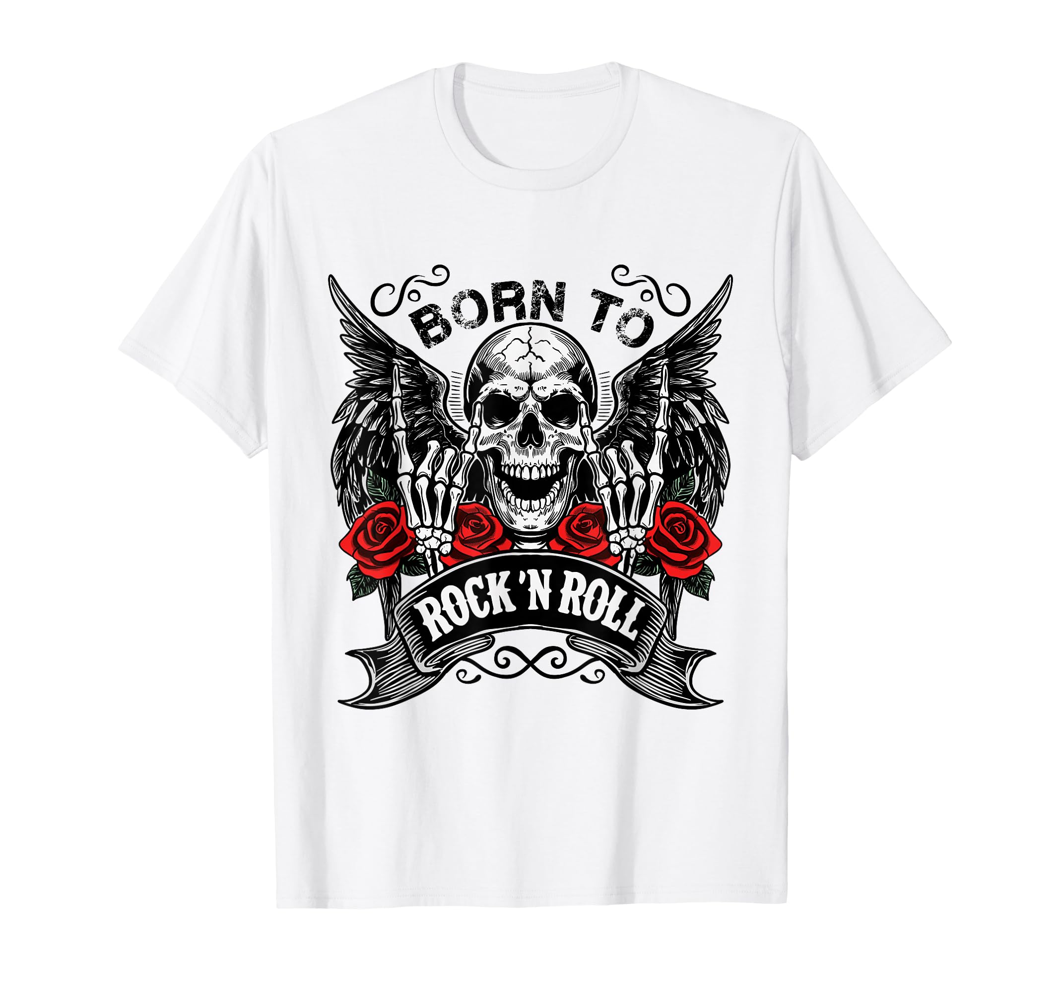 Born To Rock Lets Rock Rock Roll Rock T-Shirt - Graphic Print for Adults - T-Shirt, Sweatshirt, Hoodie