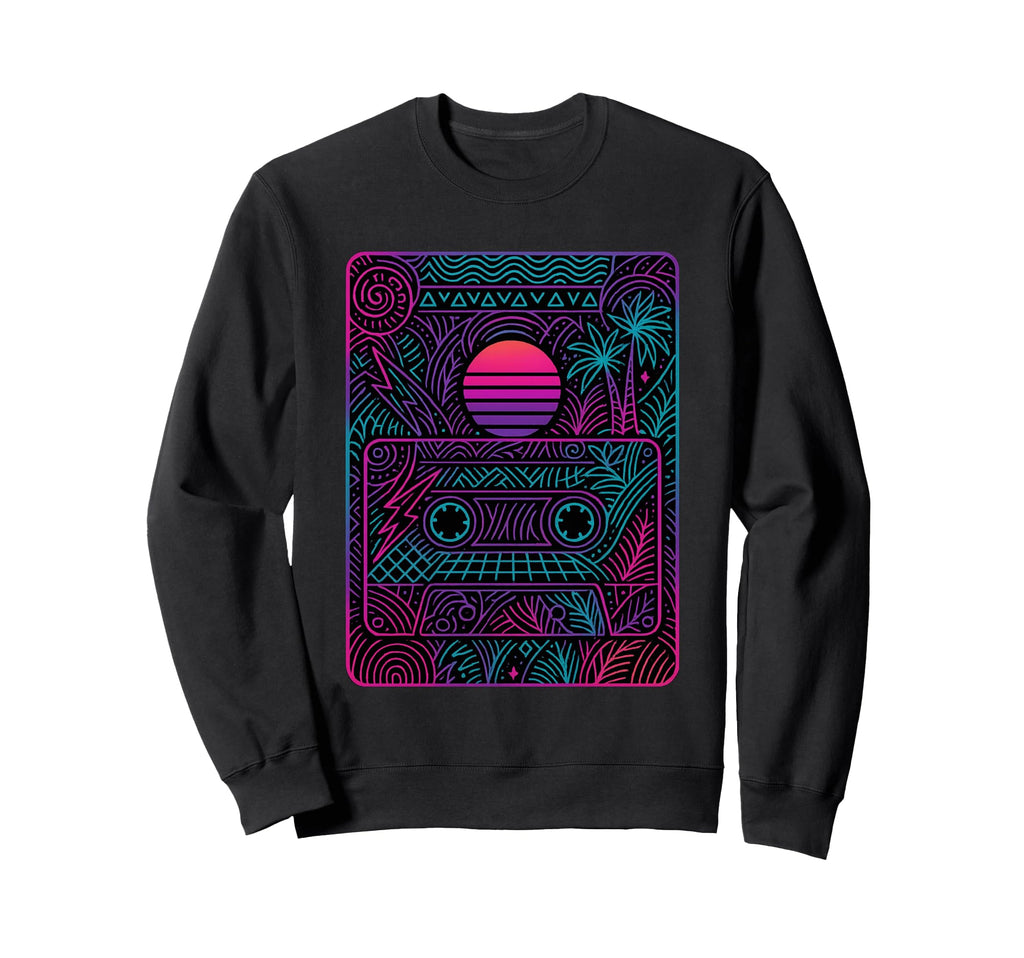 80S Synthwave Sweatshirt - Casual Everyday Wear for Adults - T-Shirt, Sweatshirt, Hoodie