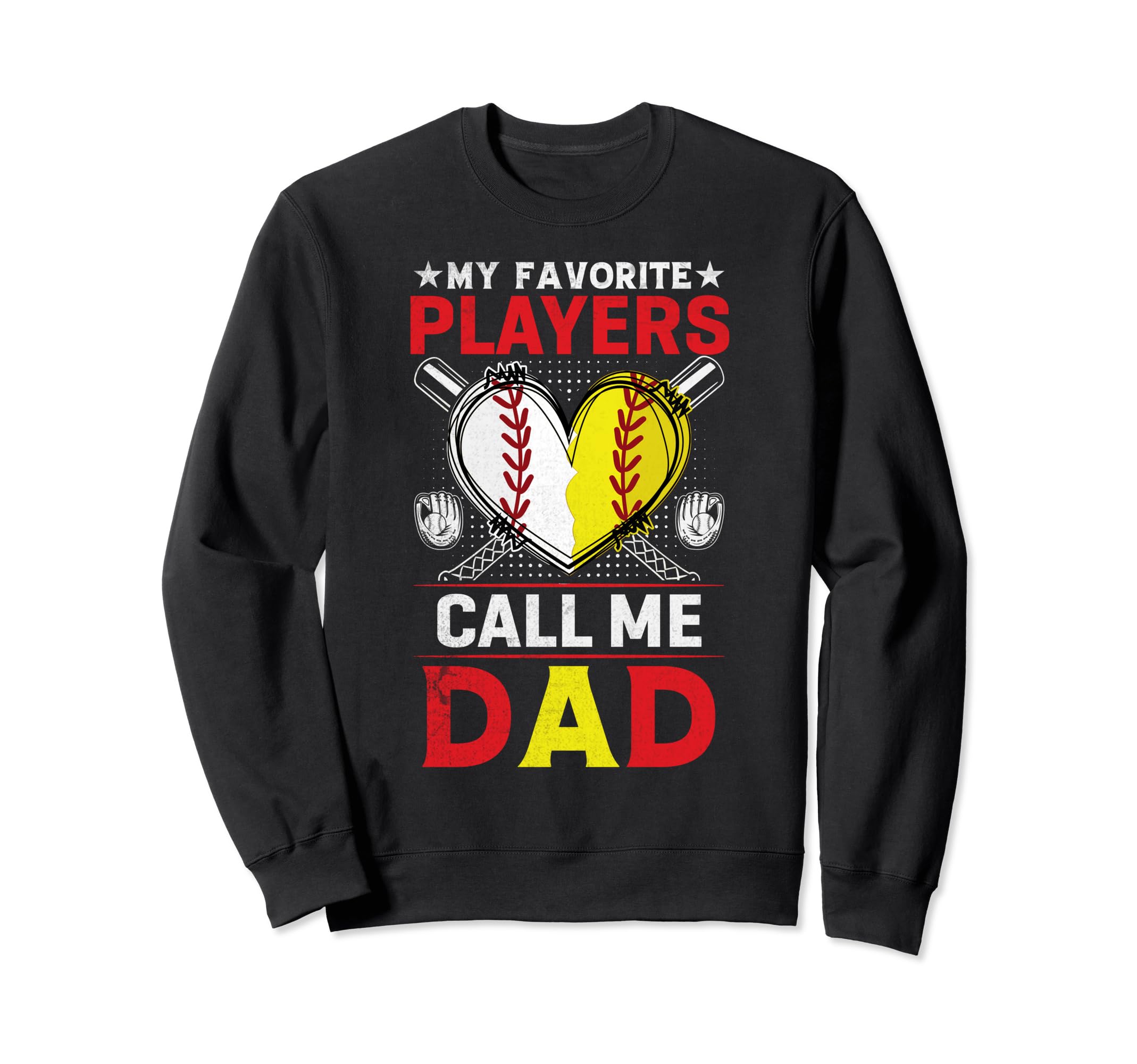 My Favorite Baseball Softball Sweatshirt - Fun Novelty Design for Adults - T-Shirt, Sweatshirt, Hoodie