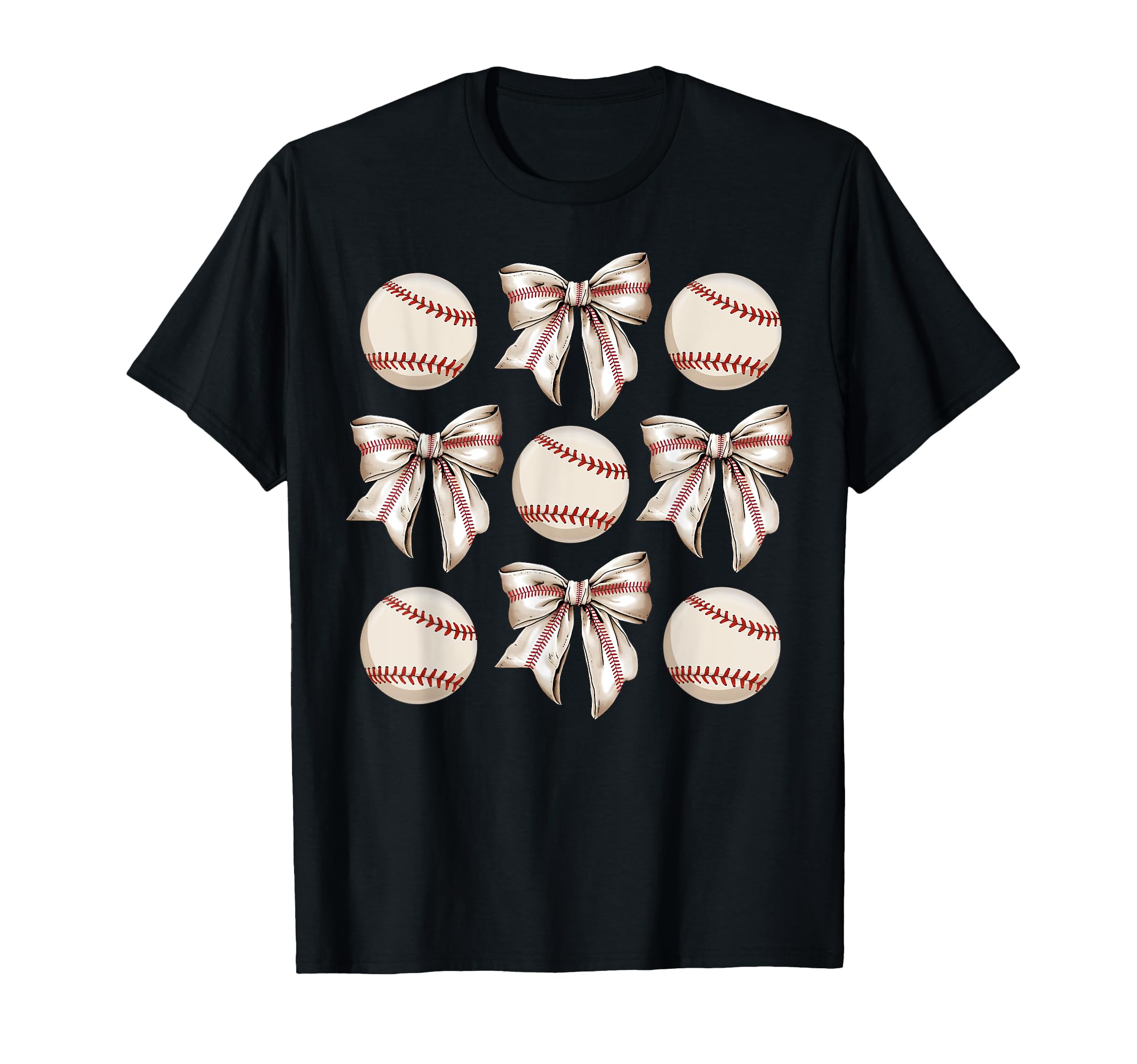 Baseball Game Day Coquette Bow T-Shirt - Fun Novelty Design Men Women - T-Shirt, Sweatshirt, Hoodie