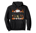 Baseball Dad Camo Fire Baseball Fan Hoodie - Streetwear Style Unisex - T-Shirt, Sweatshirt, Hoodie
