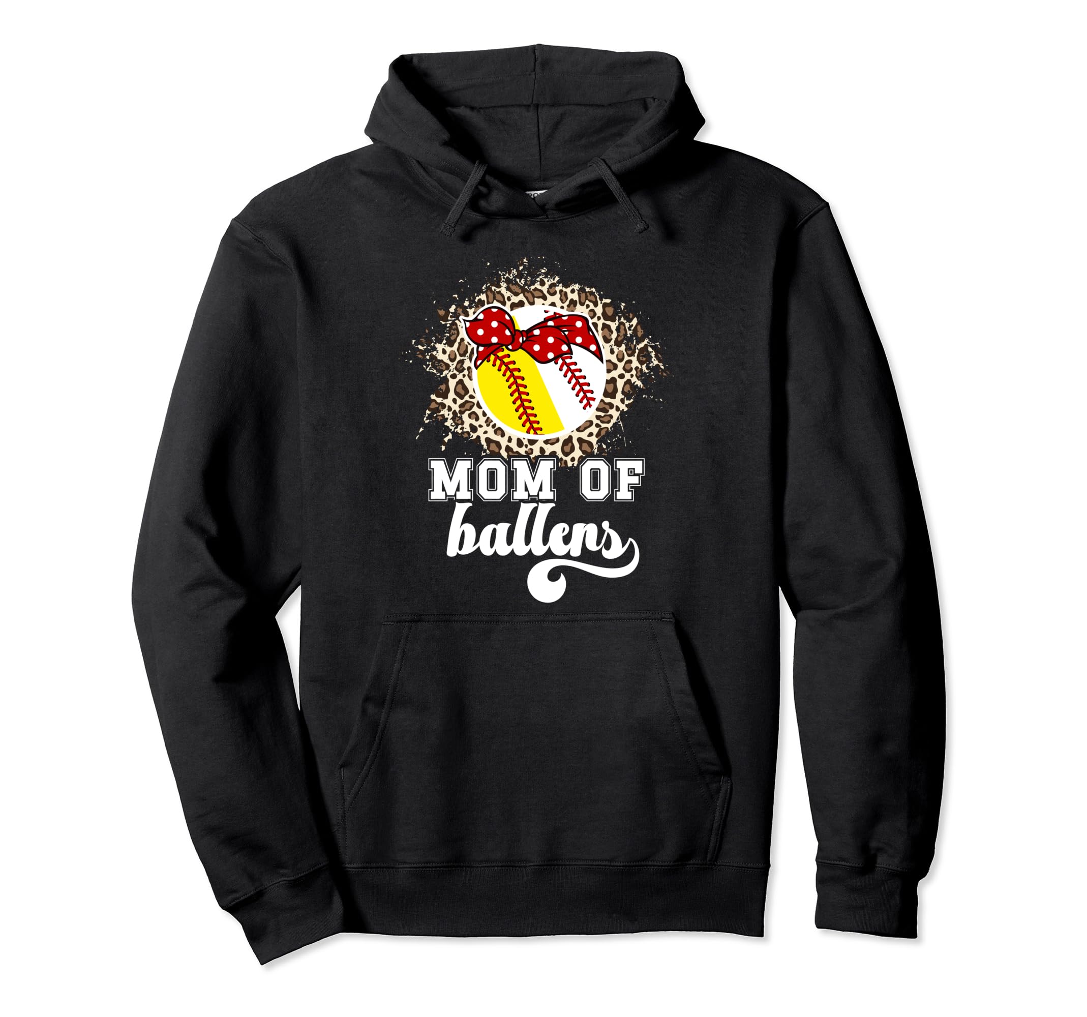 Mom Ballers Baseball Softball Mom Hoodie - Novelty Apparel for Adults - T-Shirt, Sweatshirt, Hoodie