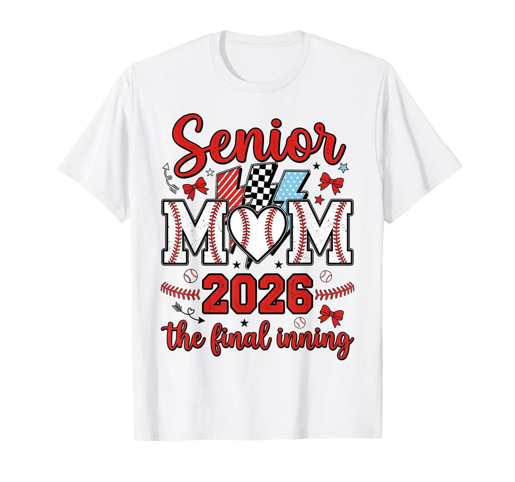 Senior Mom 2026 Baseball Final Inning T-Shirt - Custom Art Print Unisex - T-Shirt, Sweatshirt, Hoodie