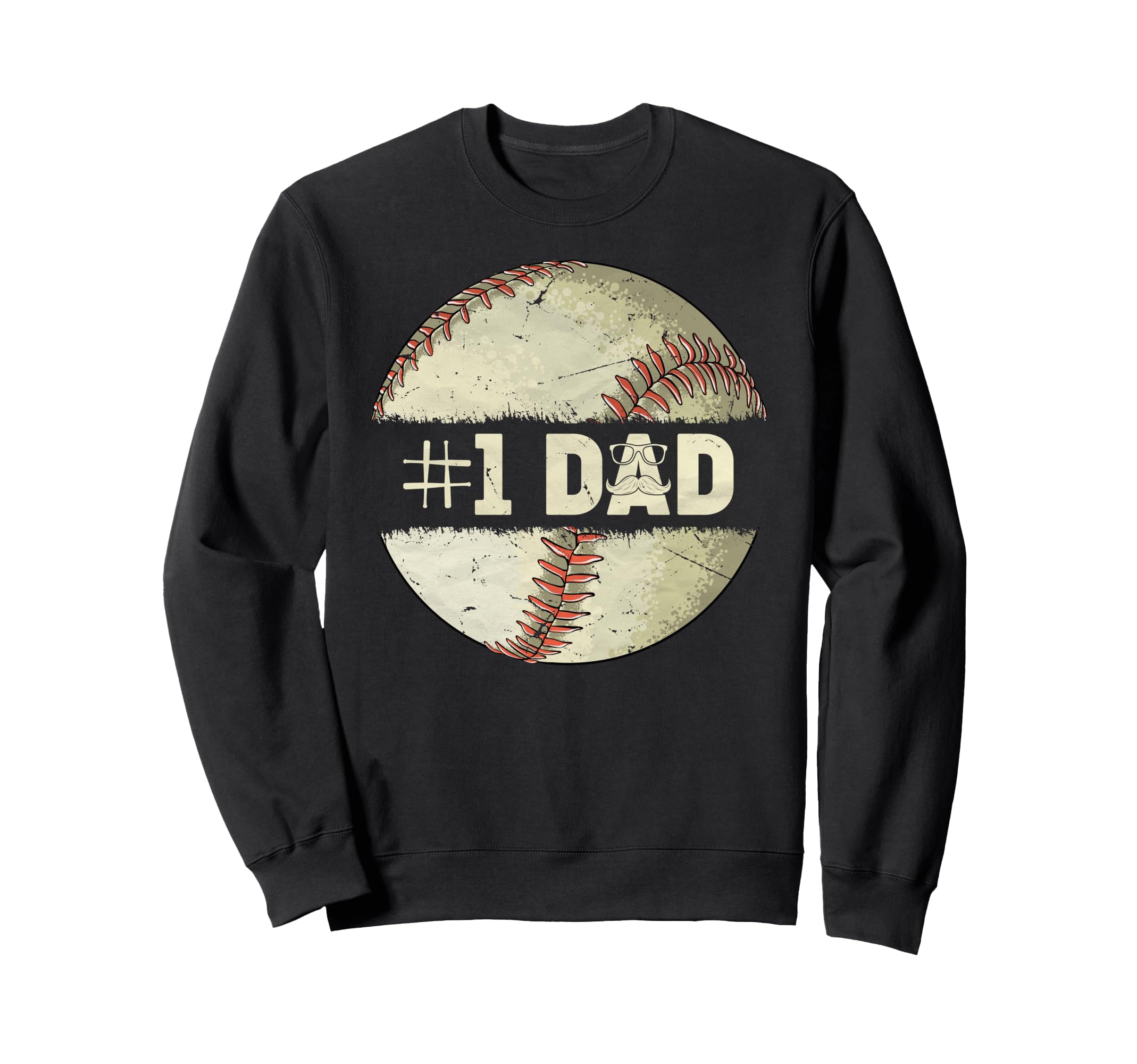 Baseball Player Dad Papa Number One Sweatshirt - Unique Graphic for Adults - T-Shirt, Sweatshirt, Hoodie