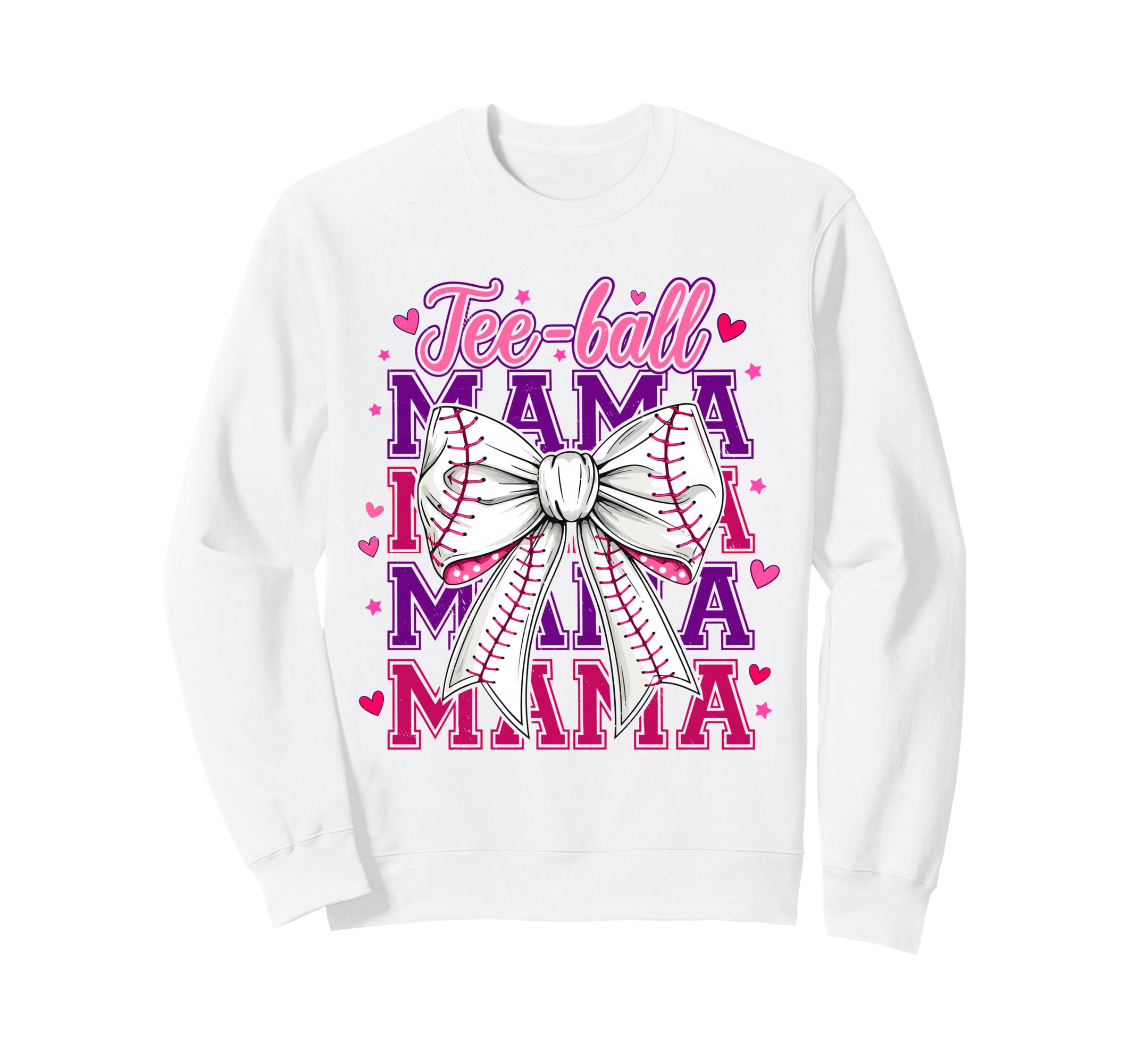 T Ball Mama Baseball Mom Coquette Sweatshirt - Fun Novelty Design Unisex - T-Shirt, Sweatshirt, Hoodie
