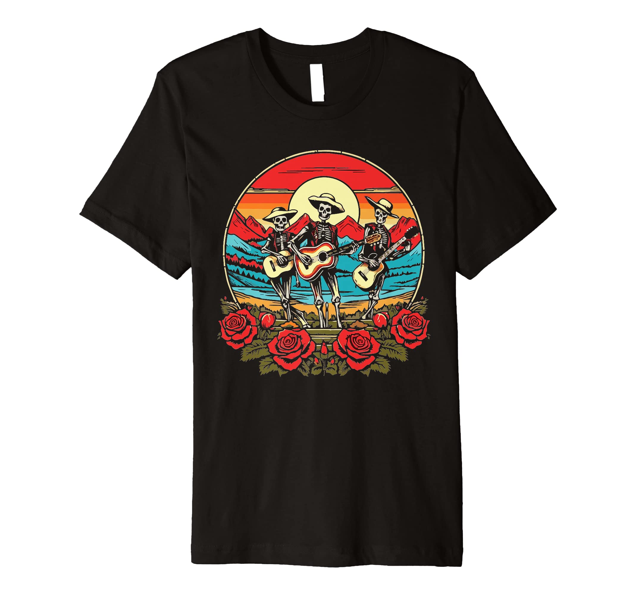Hippie Skeleton Rock Band 60S Album T-Shirt - Streetwear Style Men Women - T-Shirt, Sweatshirt, Hoodie