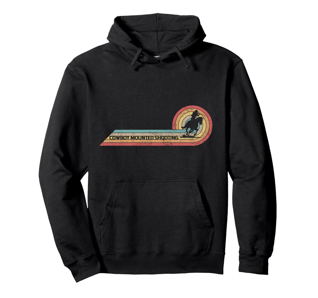 Cowboy Mounted Shooting Player Hoodie - Casual Everyday Wear Unisex - T-Shirt, Sweatshirt, Hoodie