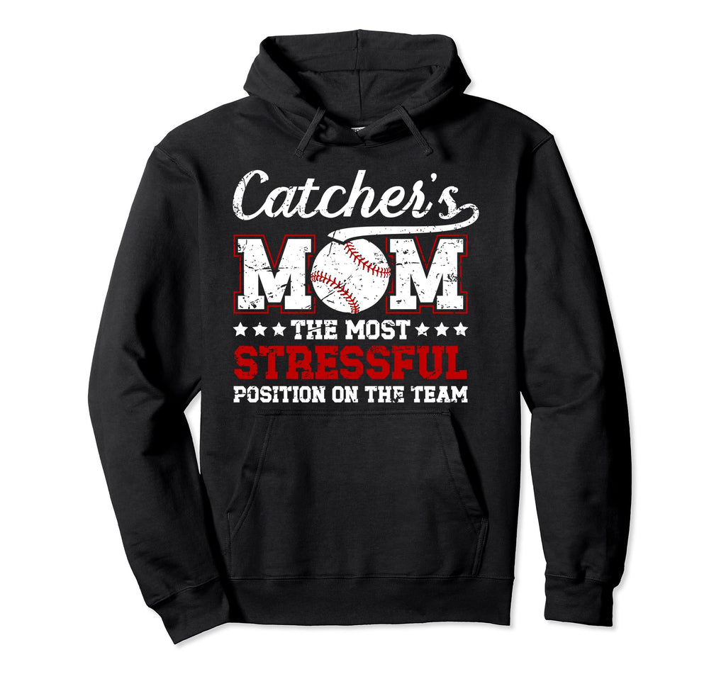 Catchers Mom Baseball Catcher Mom Hoodie - Aesthetic Graphic Unisex - T-Shirt, Sweatshirt, Hoodie