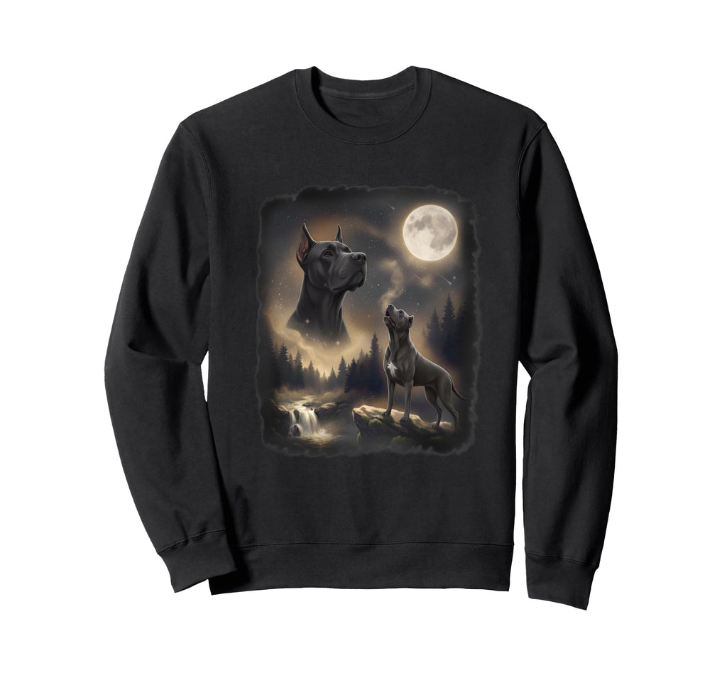 Cane Corso Howling To Moon 90S Sweatshirt - Fun Novelty Design Men Women - T-Shirt, Sweatshirt, Hoodie