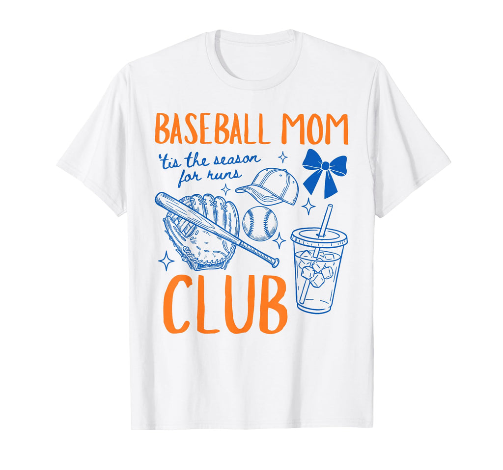 Baseball Moms Club Gameday Funny T-Shirt - Casual Everyday Wear Men Women - T-Shirt, Sweatshirt, Hoodie
