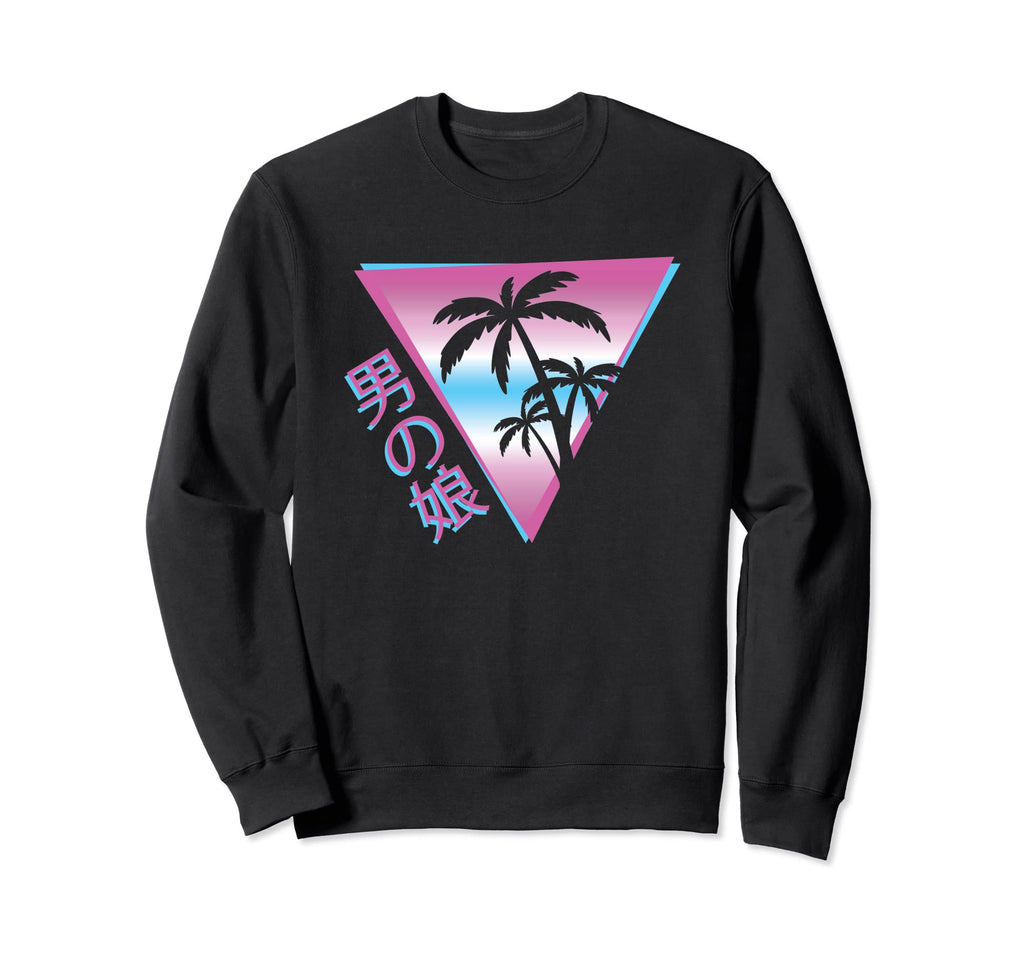Femboy 80S 90S Palm Tree Japanese Sweatshirt - Casual Everyday Wear Unisex - T-Shirt, Sweatshirt, Hoodie