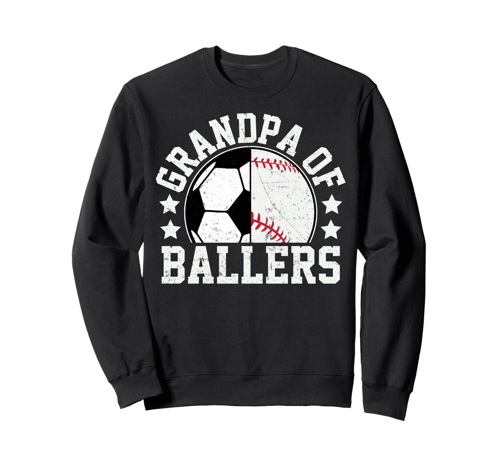 Grandpa Ballers Soccer Sweatshirt - Casual Everyday Wear for Adults - T-Shirt, Sweatshirt, Hoodie