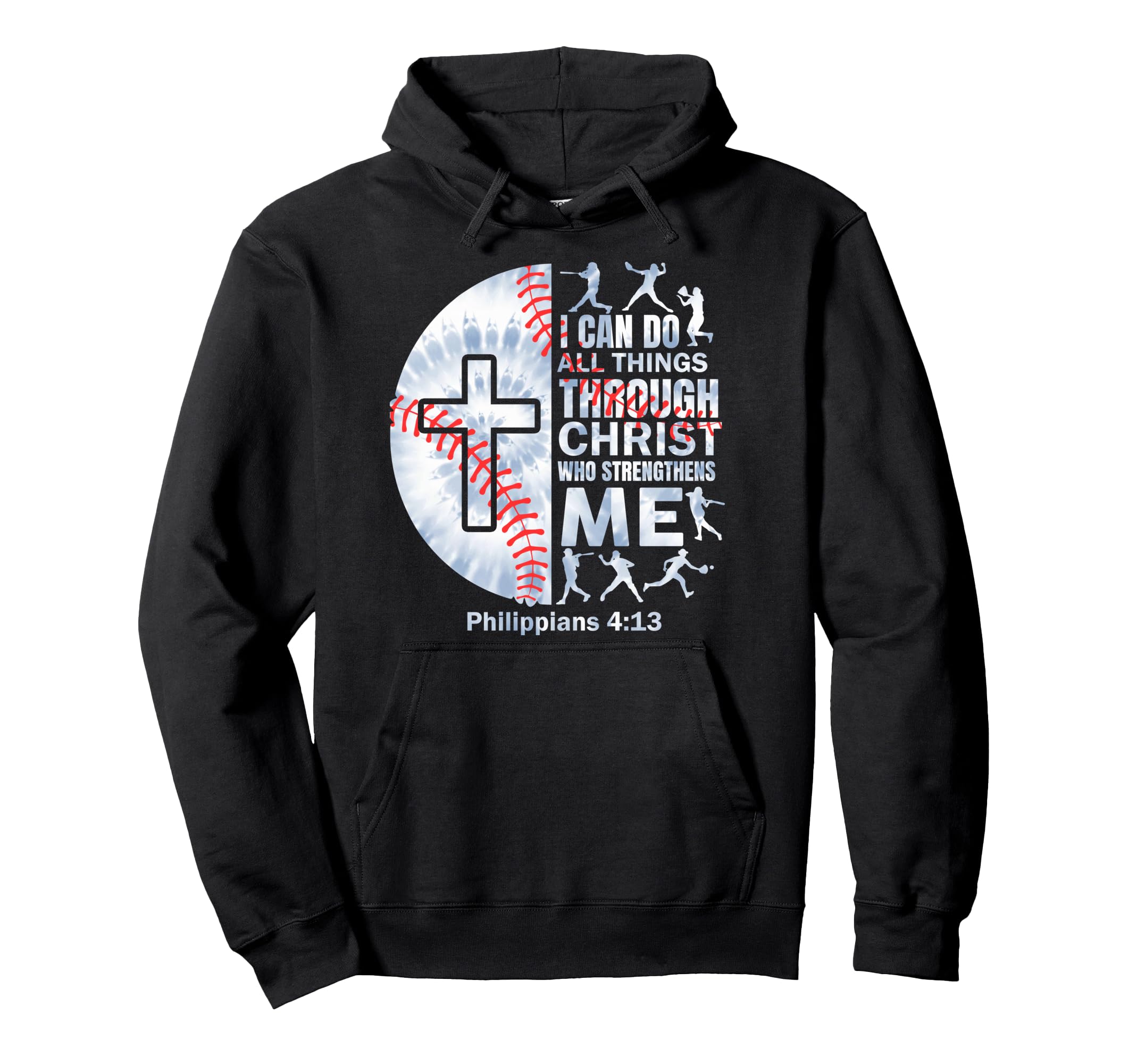 Christian Baseball Player Team Hoodie - Novelty Apparel for Adults - T-Shirt, Sweatshirt, Hoodie