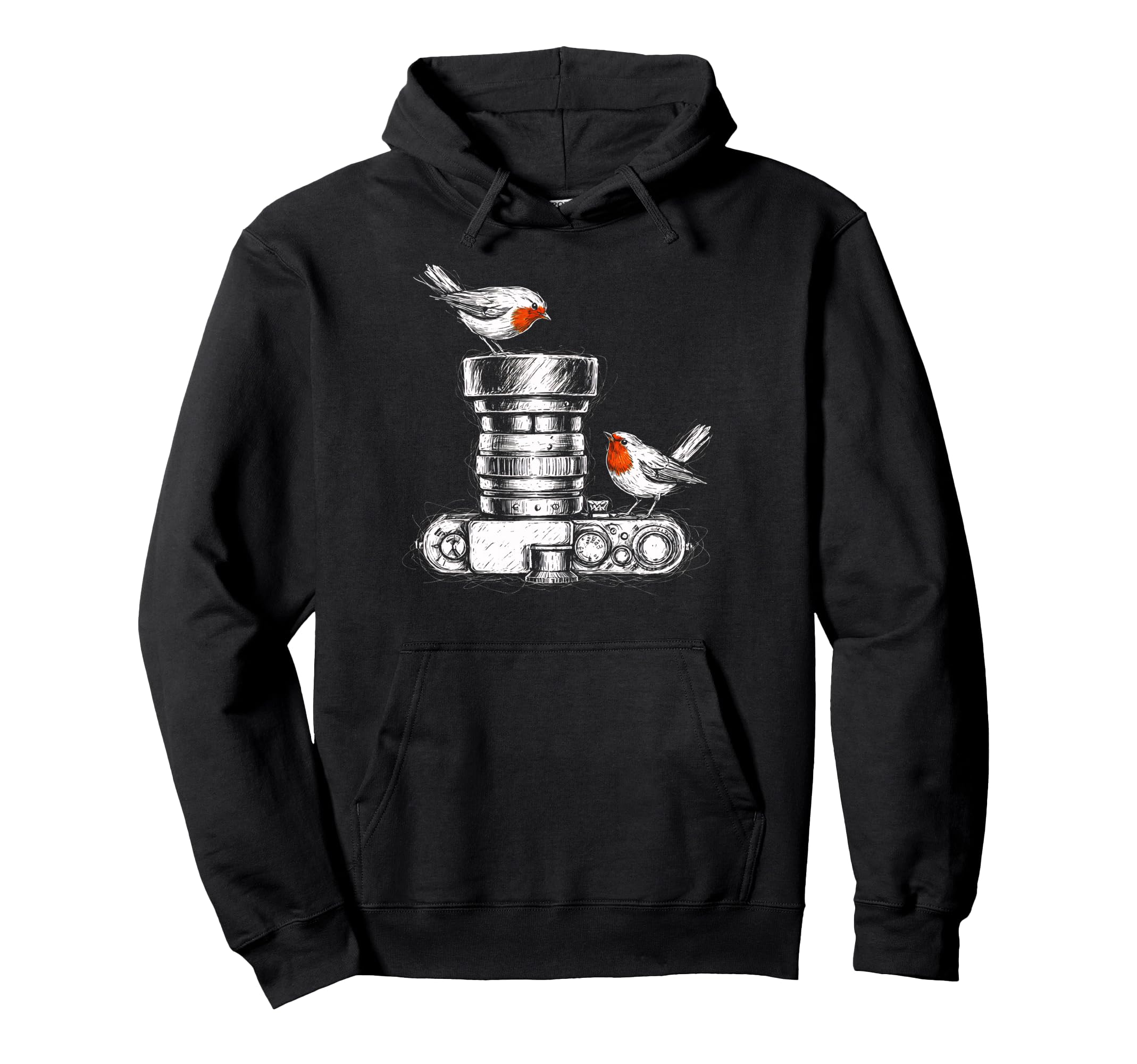 Birdwatcher Photographer Bird Camera Hoodie - Aesthetic Graphic Men Women - T-Shirt, Sweatshirt, Hoodie