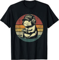 Funny Retro Capybara Playing Video Games - Adult & Kids T-Shirts, Sweatshirts & Hoodies apparel design preview 1