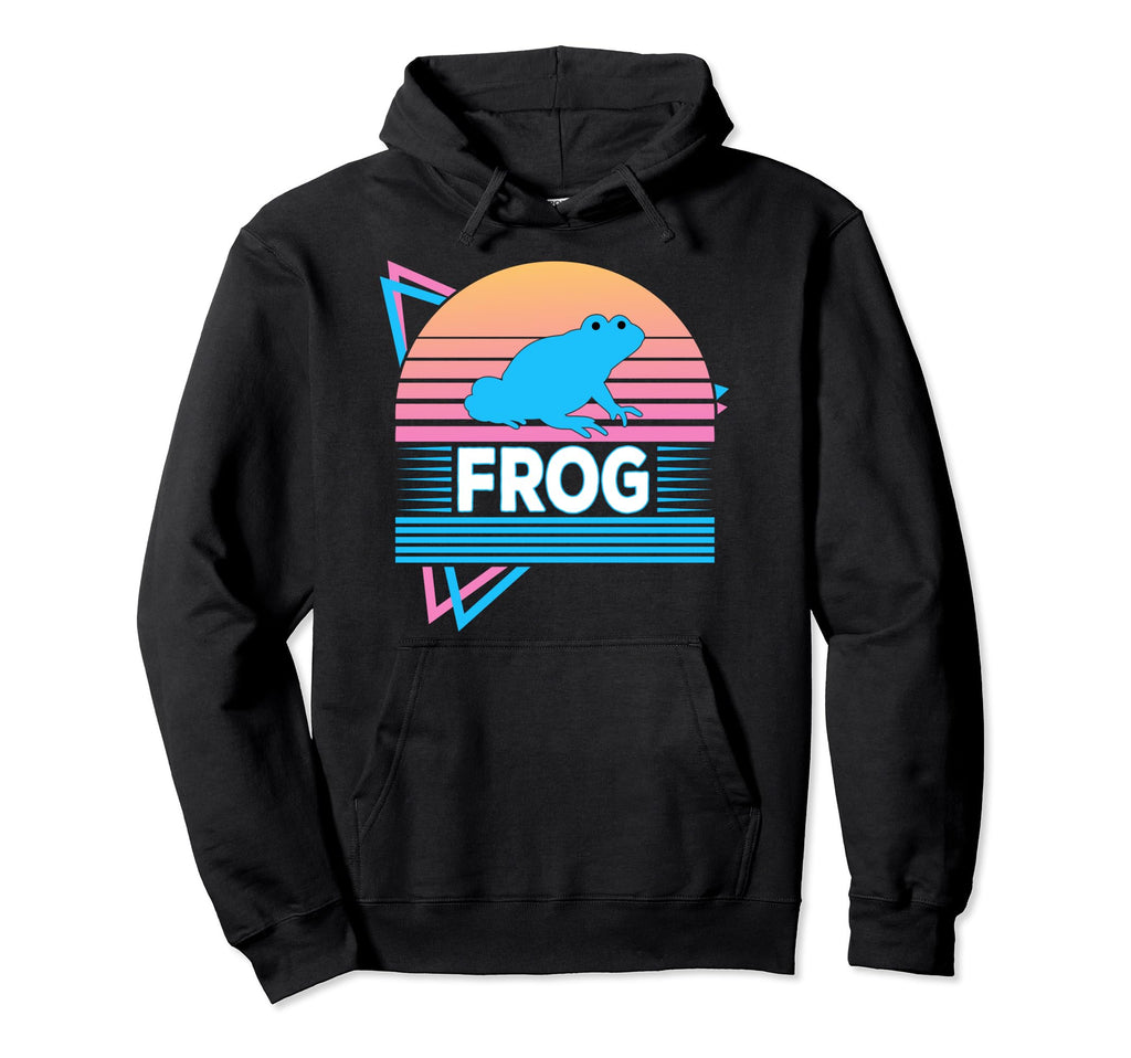 Frog Vaporwave Aesthetic Hoodie - Graphic Print Unisex - T-Shirt, Sweatshirt, Hoodie