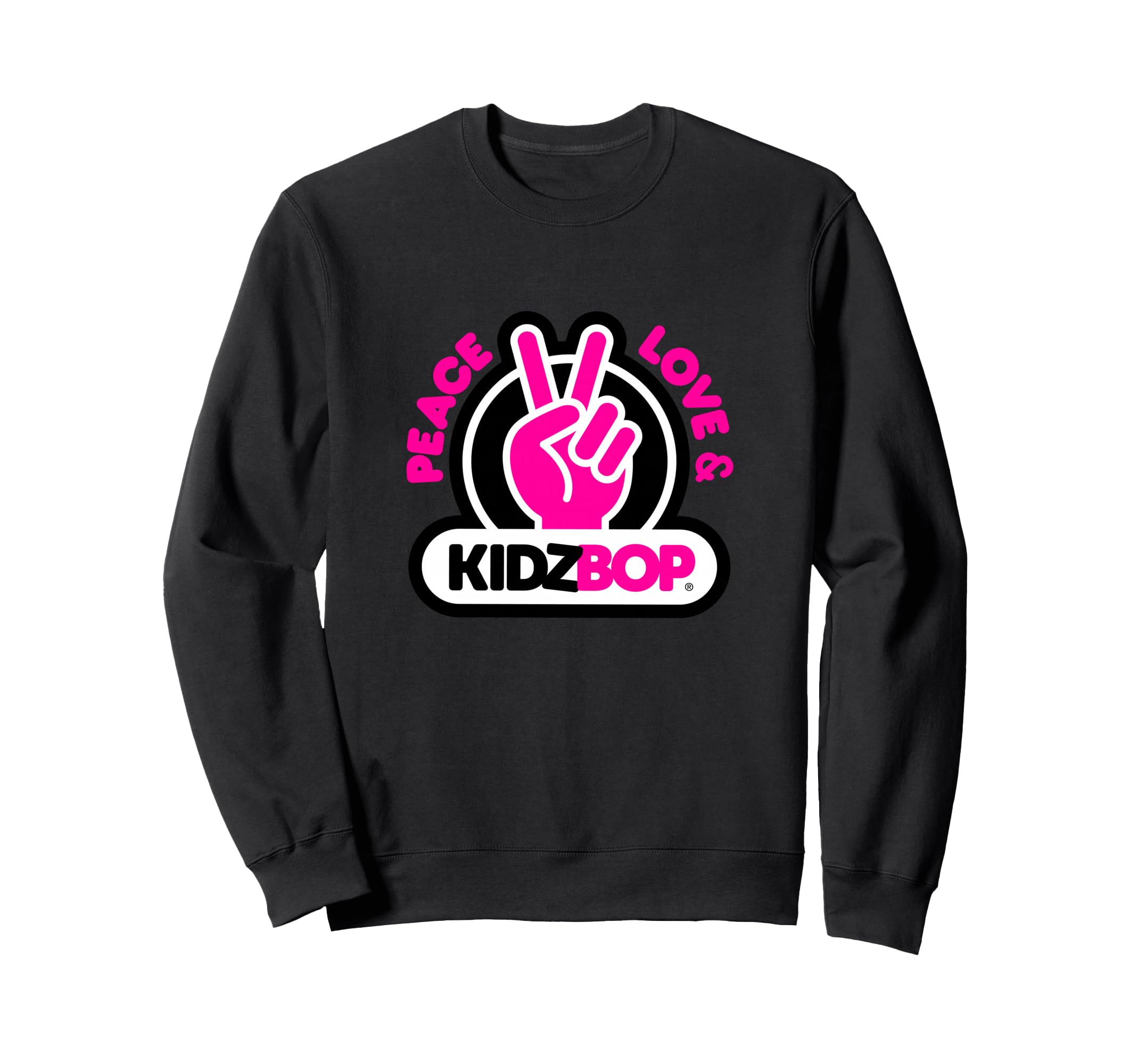 Kidz Bop Peace Love Sweatshirt - Aesthetic Graphic for Adults - T-Shirt, Sweatshirt, Hoodie