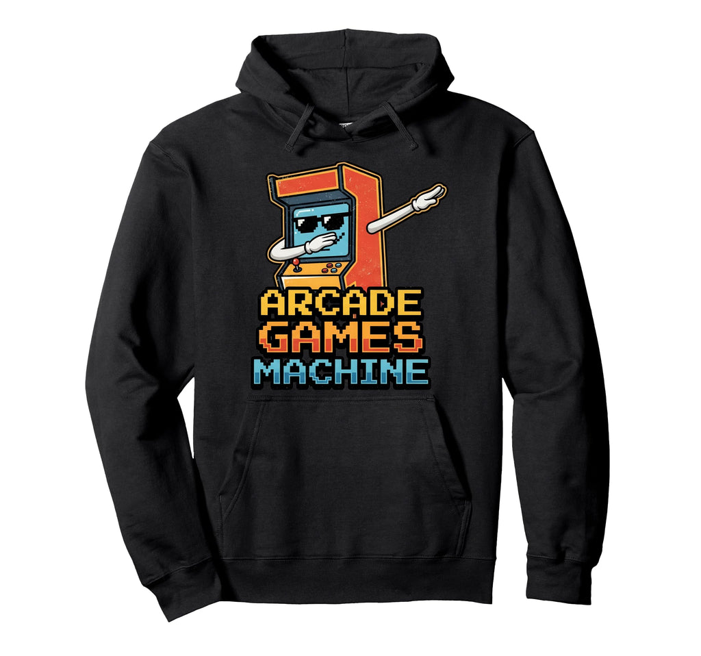 Arcade Games Machine Dabbing 70S Hoodie - Casual Everyday Wear Men Women - T-Shirt, Sweatshirt, Hoodie
