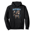 Donkey 90S Heavy Metal Donkey Animal Hoodie - Minimalist Print Men Women - T-Shirt, Sweatshirt, Hoodie