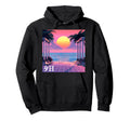 Greek Retrowave Vaporwave Sunset Hoodie - Casual Everyday Wear Men Women - T-Shirt, Sweatshirt, Hoodie