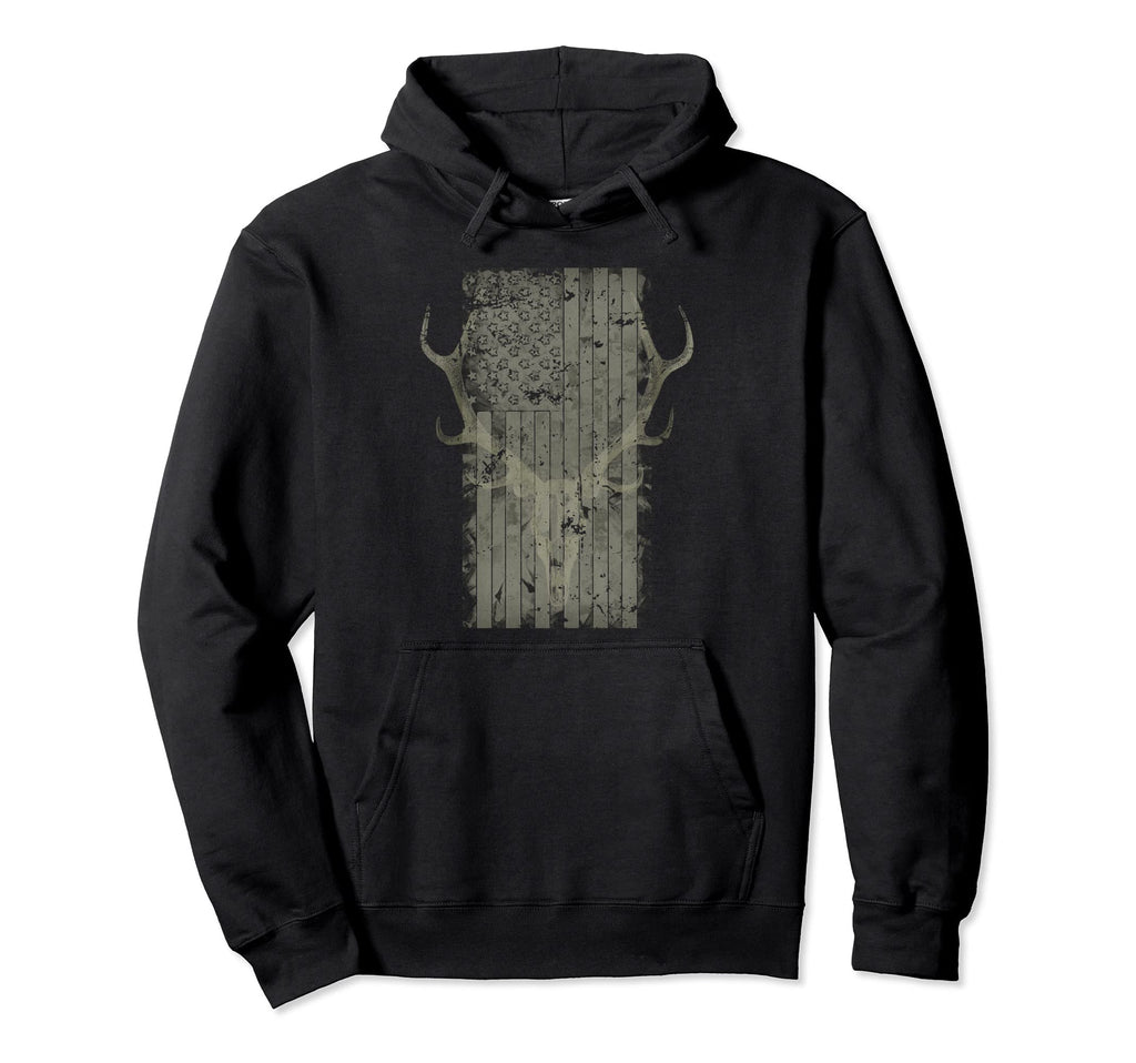 Deer Hunters Deer Skull American Hoodie - Casual Everyday Wear for Adults - T-Shirt, Sweatshirt, Hoodie