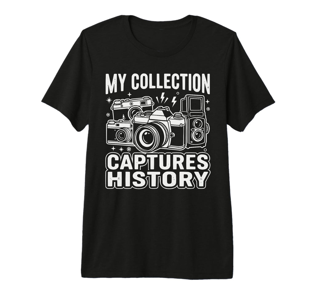 Camera Collector Photography T-Shirt - Trendy Graphic for Adults - T-Shirt, Sweatshirt, Hoodie
