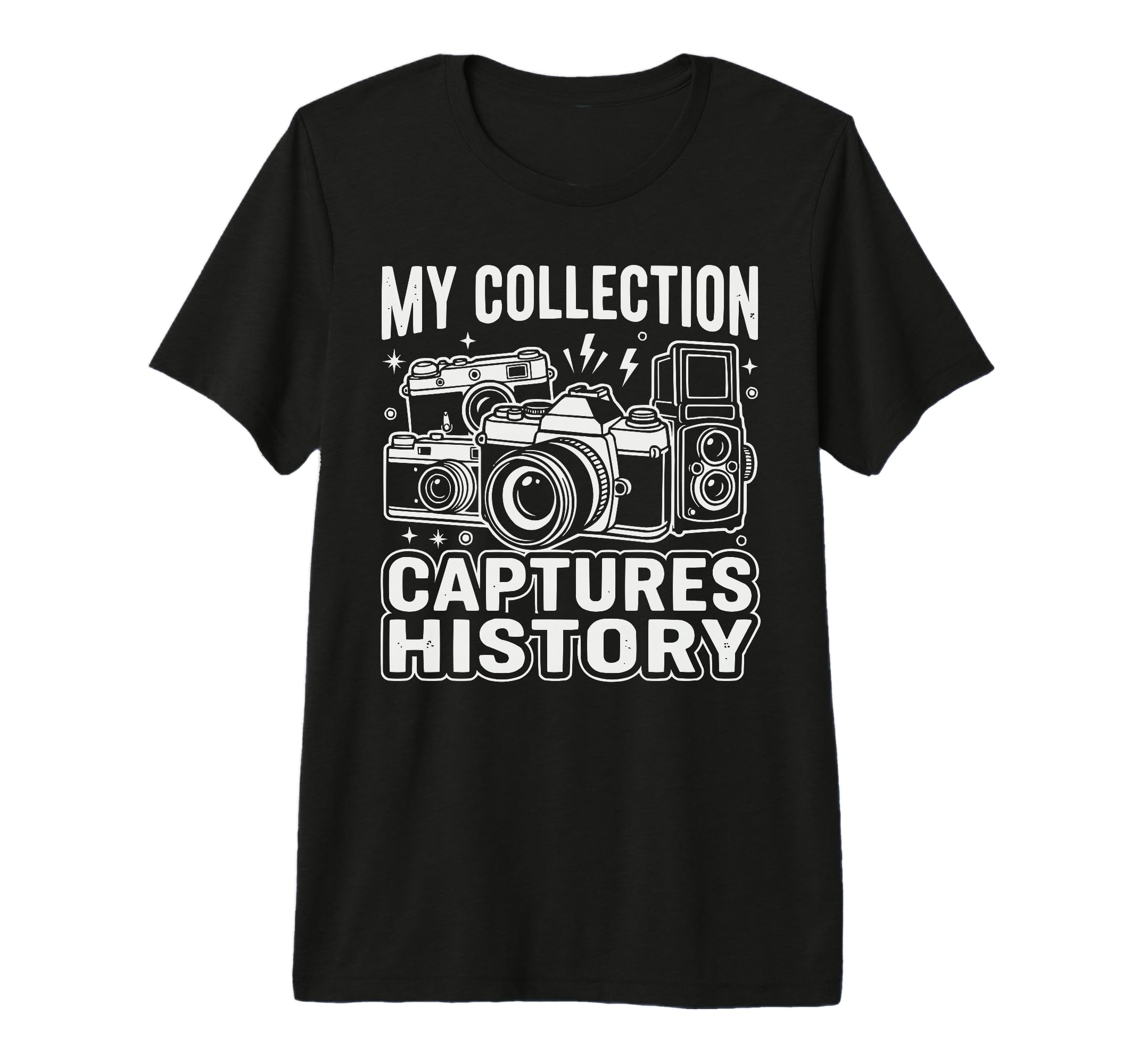 Camera Collector Photography T-Shirt - Trendy Graphic for Adults - T-Shirt, Sweatshirt, Hoodie