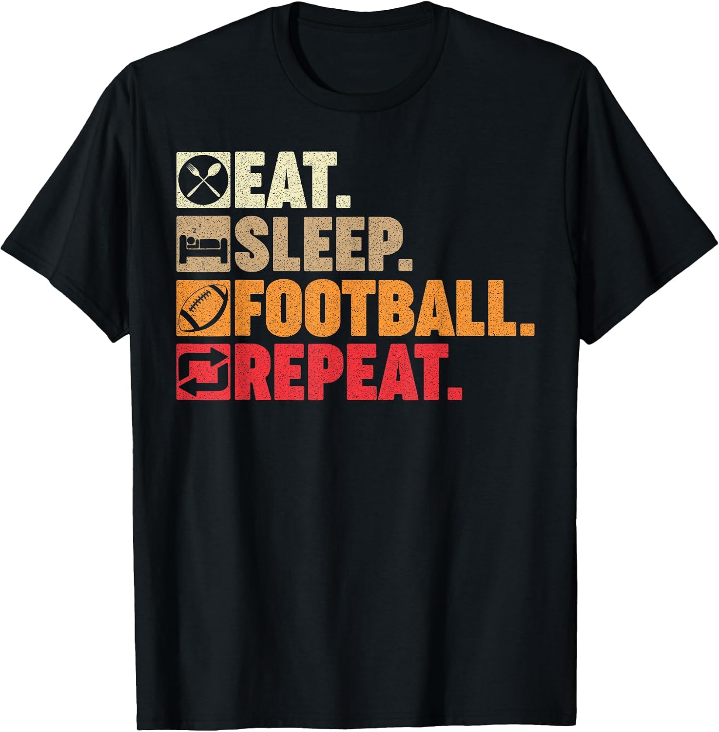 Eat Sleep Football Repeat Team Merch - Adult & Kids T-Shirts, Sweatshirts & Hoodies apparel design preview 1