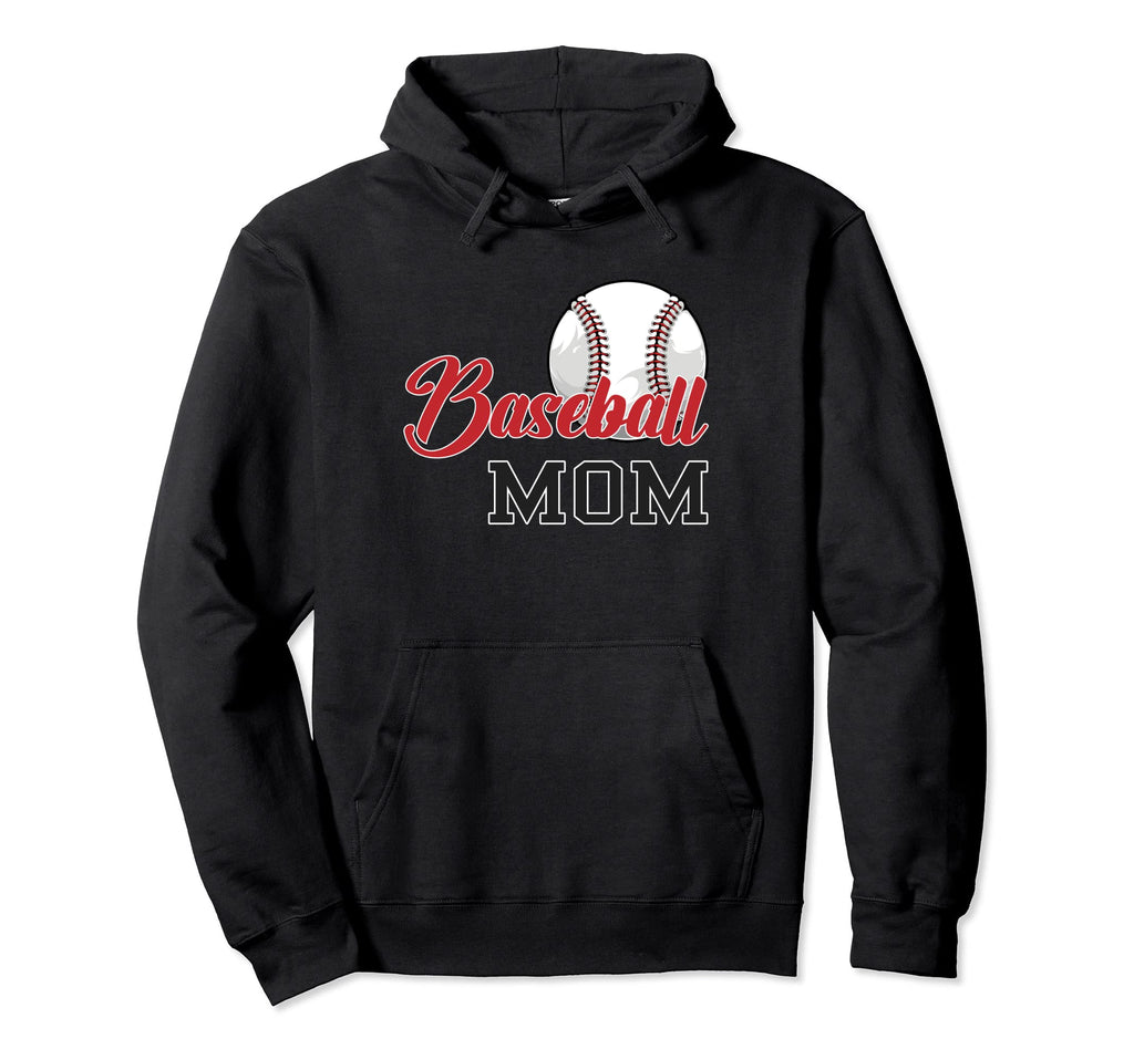 Baseball Mom Mama Hoodie - Minimalist Print Men Women - T-Shirt, Sweatshirt, Hoodie