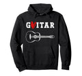 Grunge Guitar Lover Distressed Rock Hoodie - Streetwear Style Unisex - T-Shirt, Sweatshirt, Hoodie
