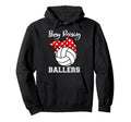 Busy Raising Ballers Funny Volleyball Mom Hoodie - Trendy Graphic Unisex - T-Shirt, Sweatshirt, Hoodie