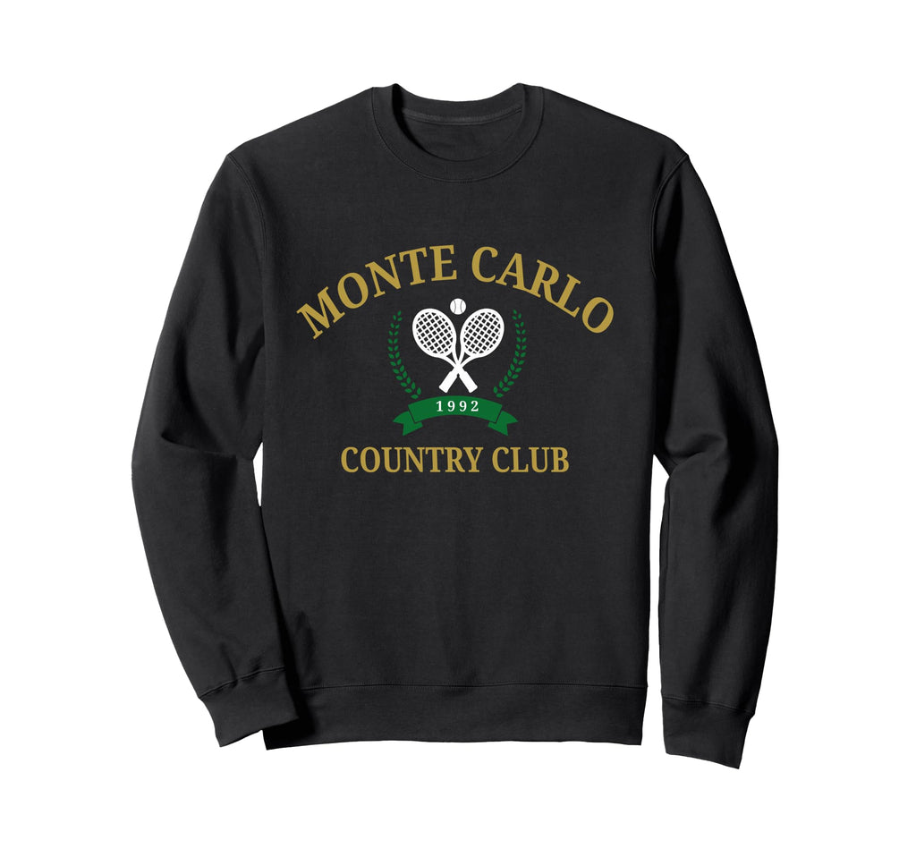 Monte Carlo Country Club Tennis Sweatshirt - Unique Graphic for Adults - T-Shirt, Sweatshirt, Hoodie