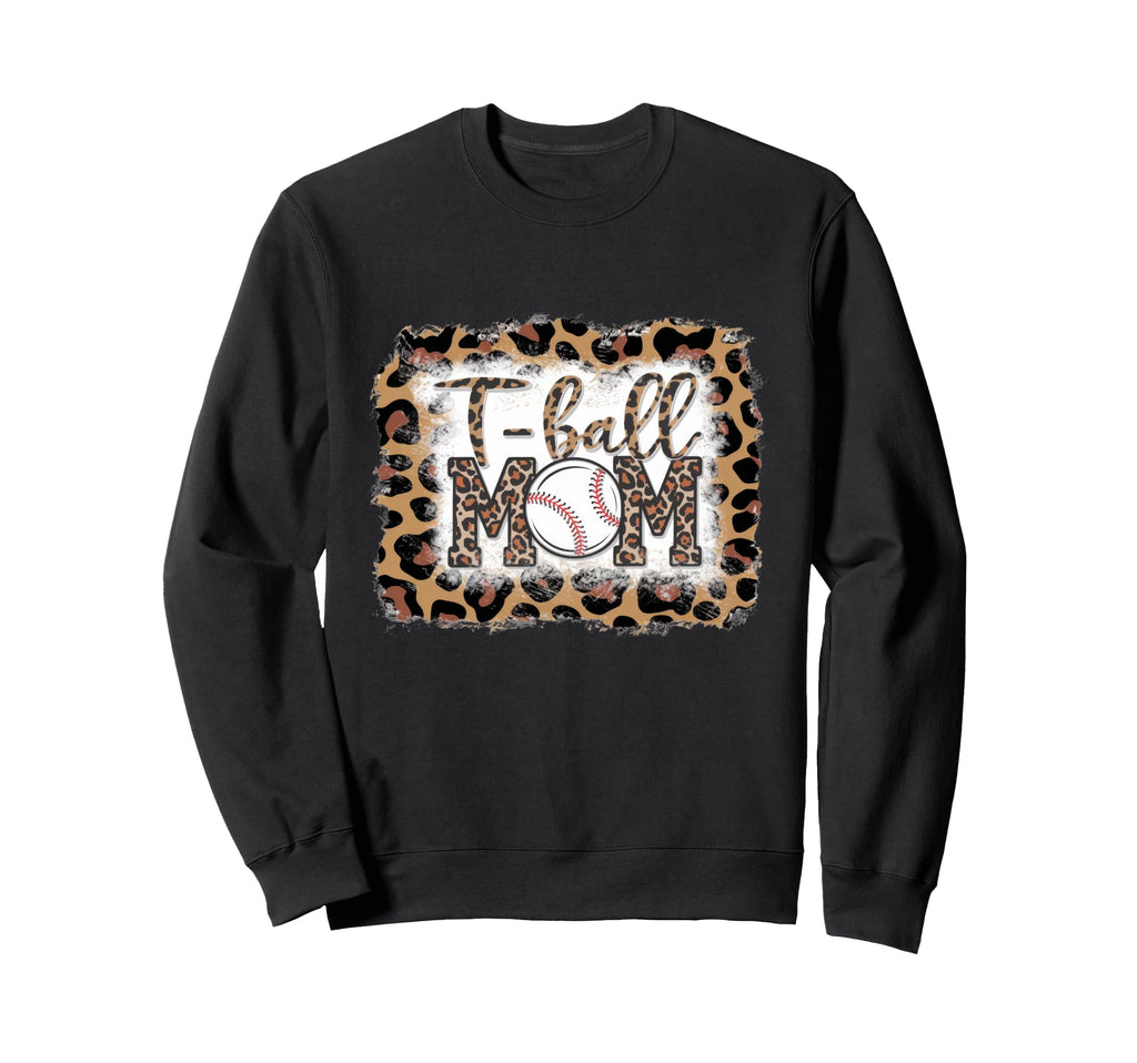 Leopard American Baseball Mom Mama Sweatshirt - Unique Graphic Men Women - T-Shirt, Sweatshirt, Hoodie