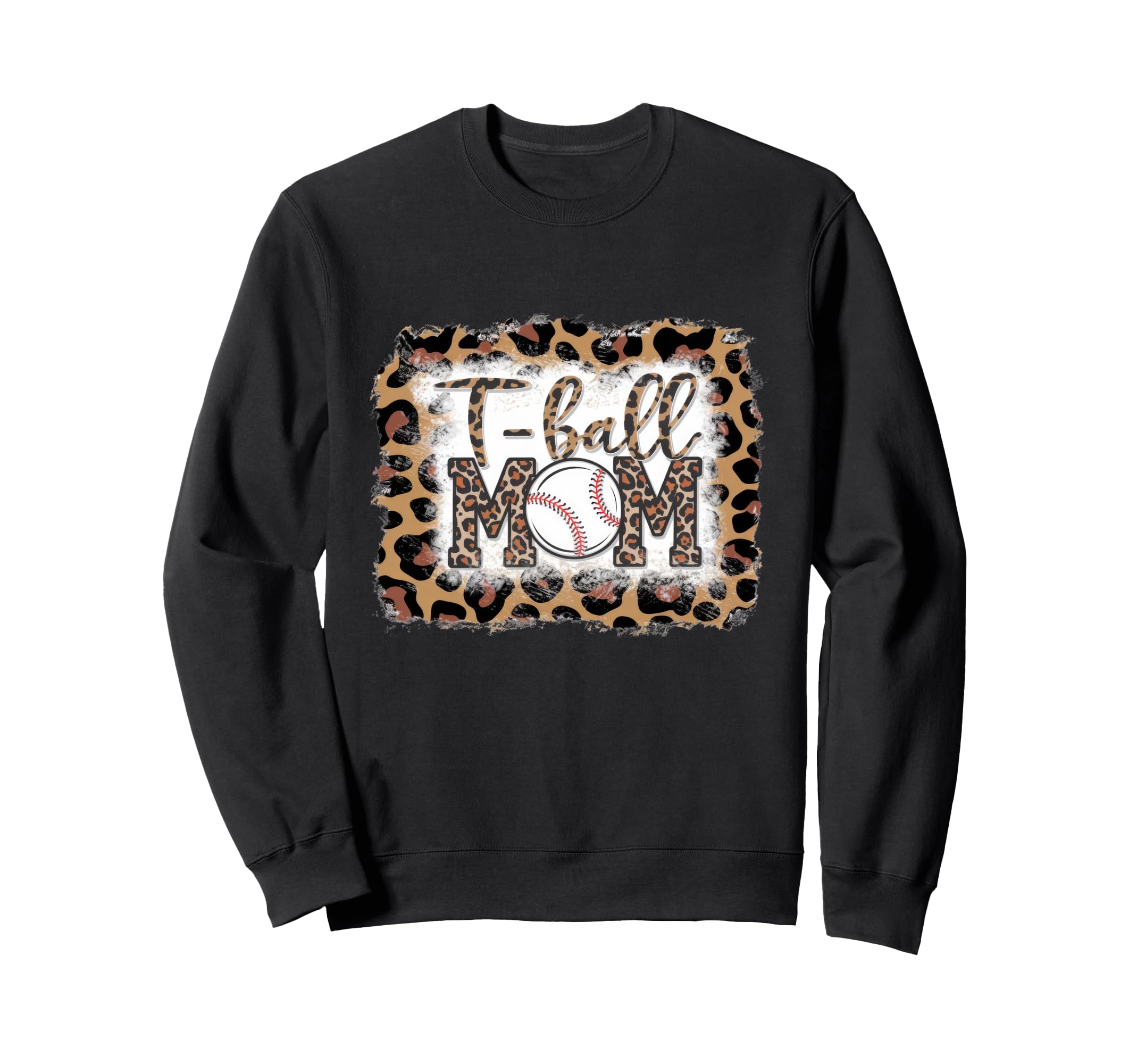 Leopard American Baseball Mom Mama Sweatshirt - Unique Graphic Men Women - T-Shirt, Sweatshirt, Hoodie