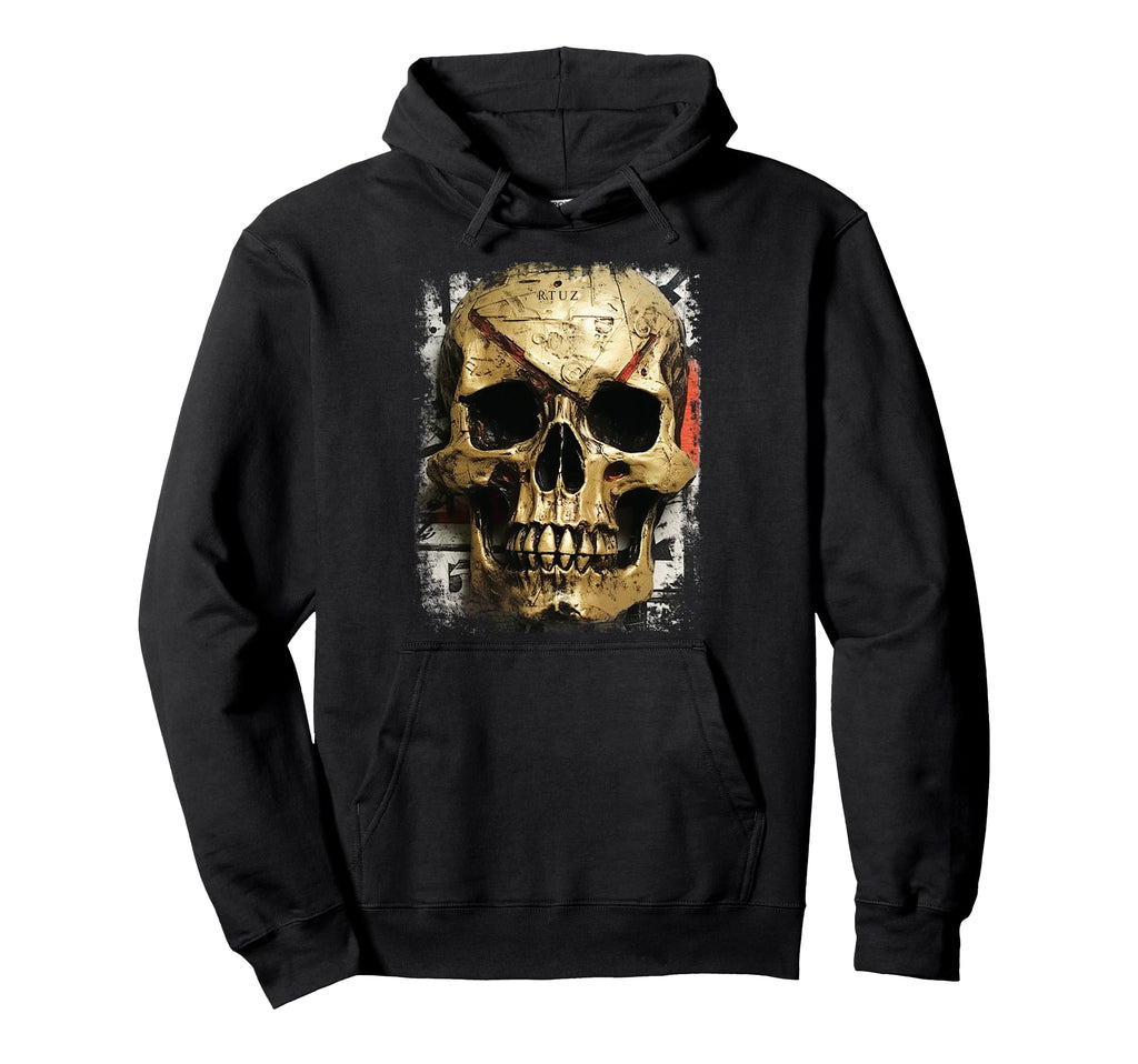 Aesthetic Streetwear Skull Hoodie - Fun Novelty Design Unisex - T-Shirt, Sweatshirt, Hoodie
