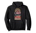 I Just Freaking Love Burgers Hoodie - Fun Novelty Design for Adults - T-Shirt, Sweatshirt, Hoodie