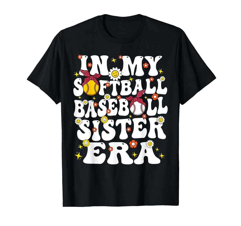 My Softball Baseball Sister Era T-Shirt - Aesthetic Graphic for Adults - T-Shirt, Sweatshirt, Hoodie