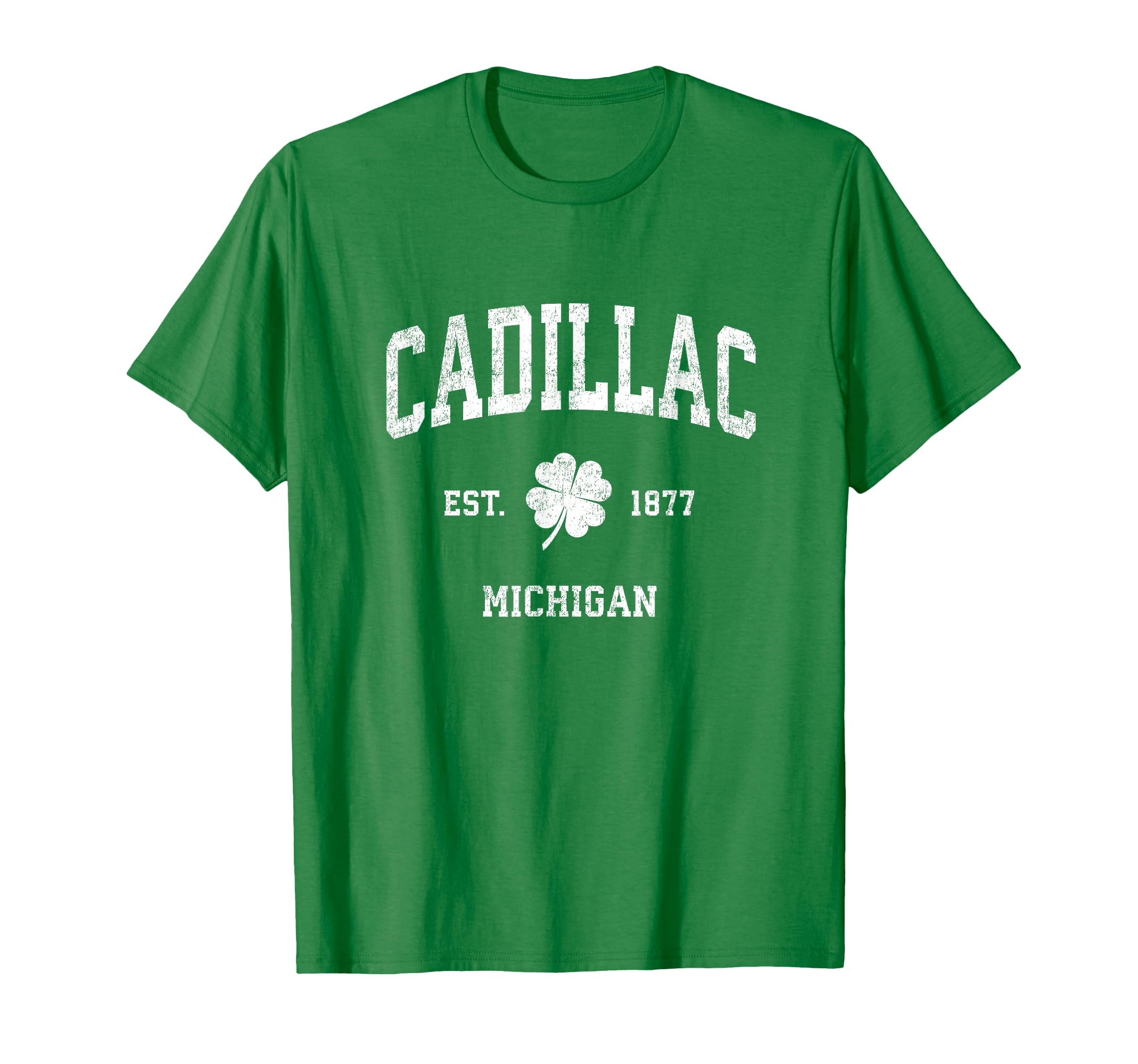 Cadillac Michigan Shamrock Sports T-Shirt - Unique Graphic for Adults - T-Shirt, Sweatshirt, Hoodie
