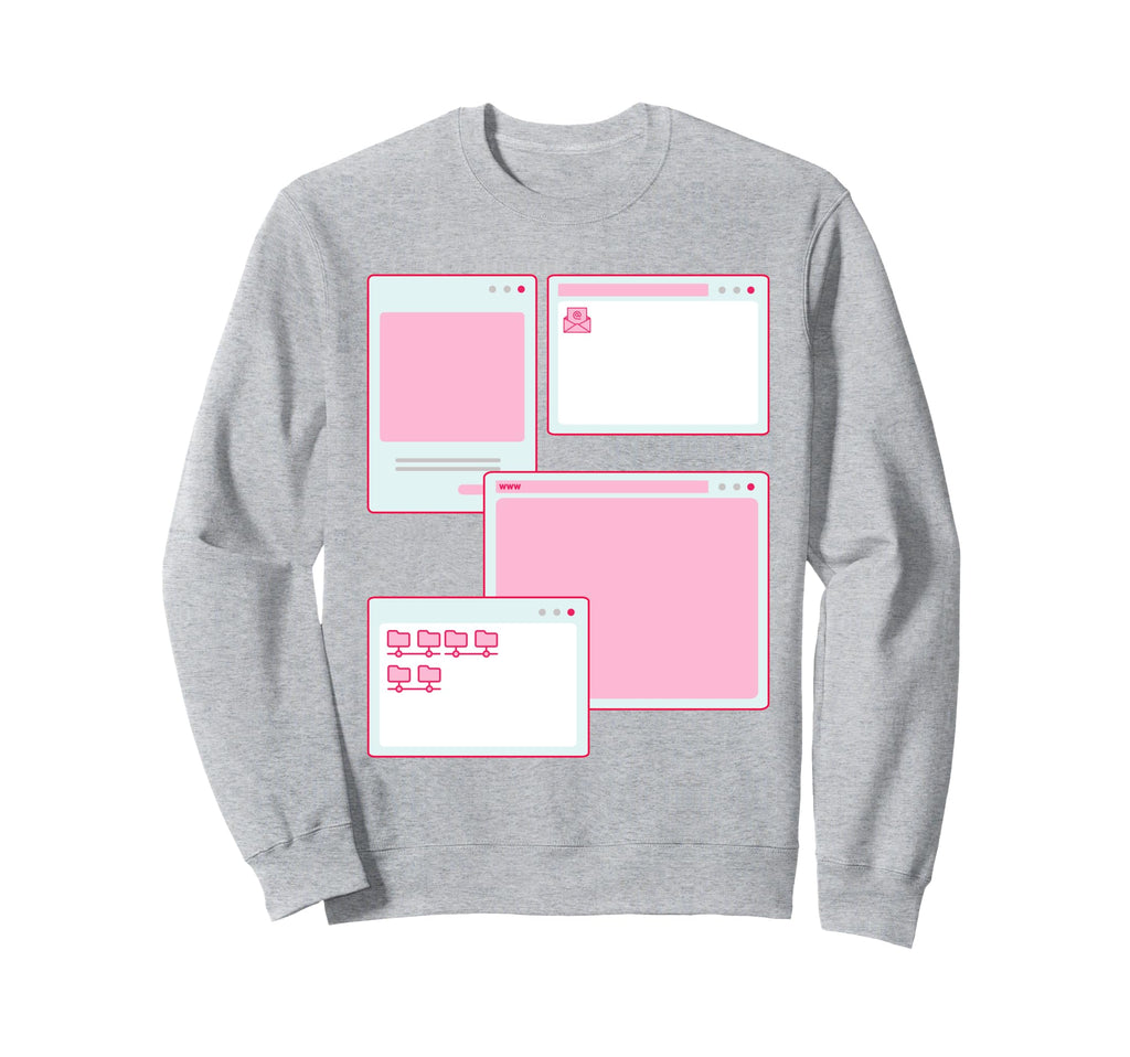 Vaporwave Aesthetic 90S Grunge Sweatshirt - Streetwear Style Men Women - T-Shirt, Sweatshirt, Hoodie