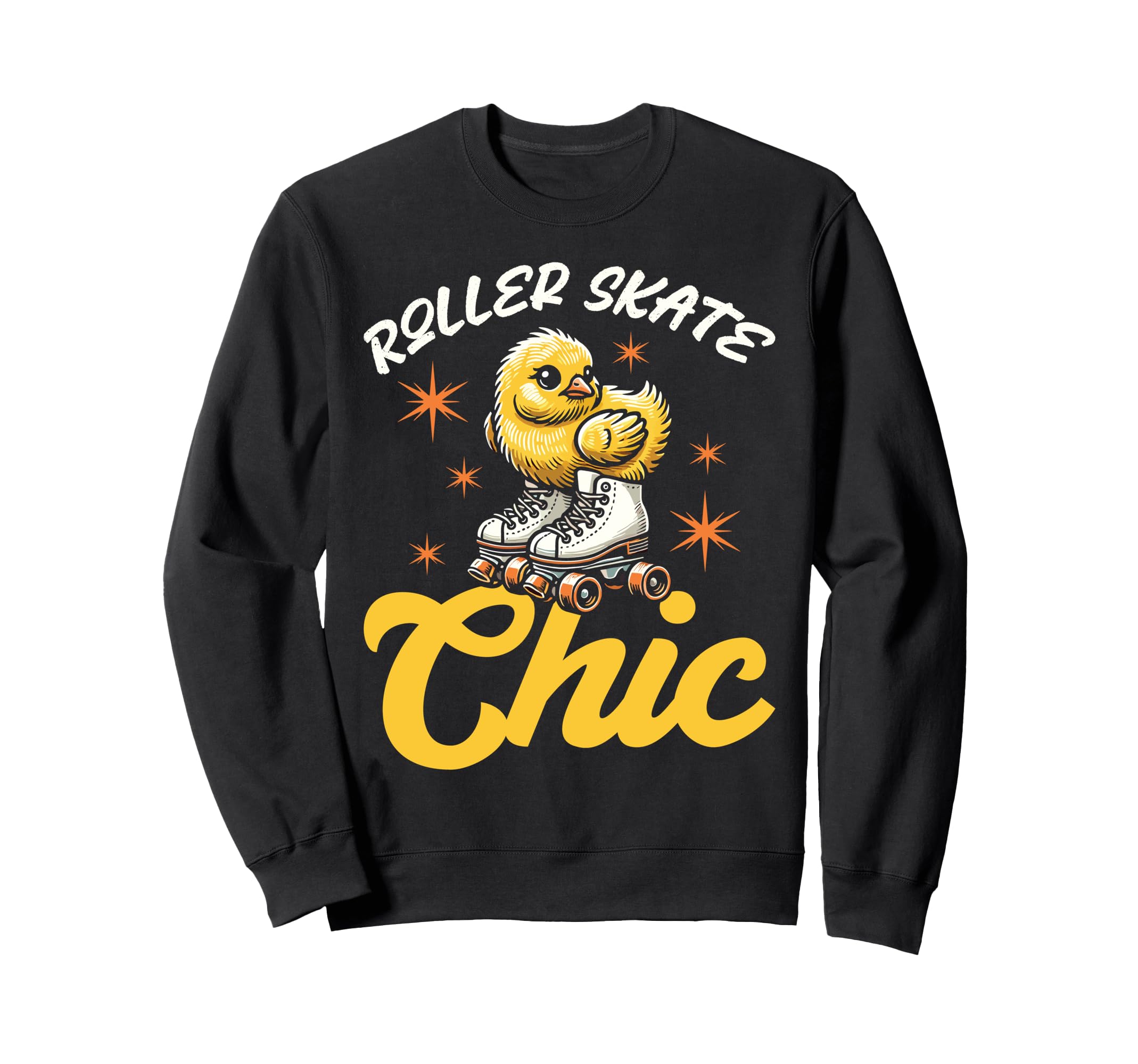 Roller Skating Skate 1970S Chicken Sweatshirt - Novelty Apparel Men Women - T-Shirt, Sweatshirt, Hoodie