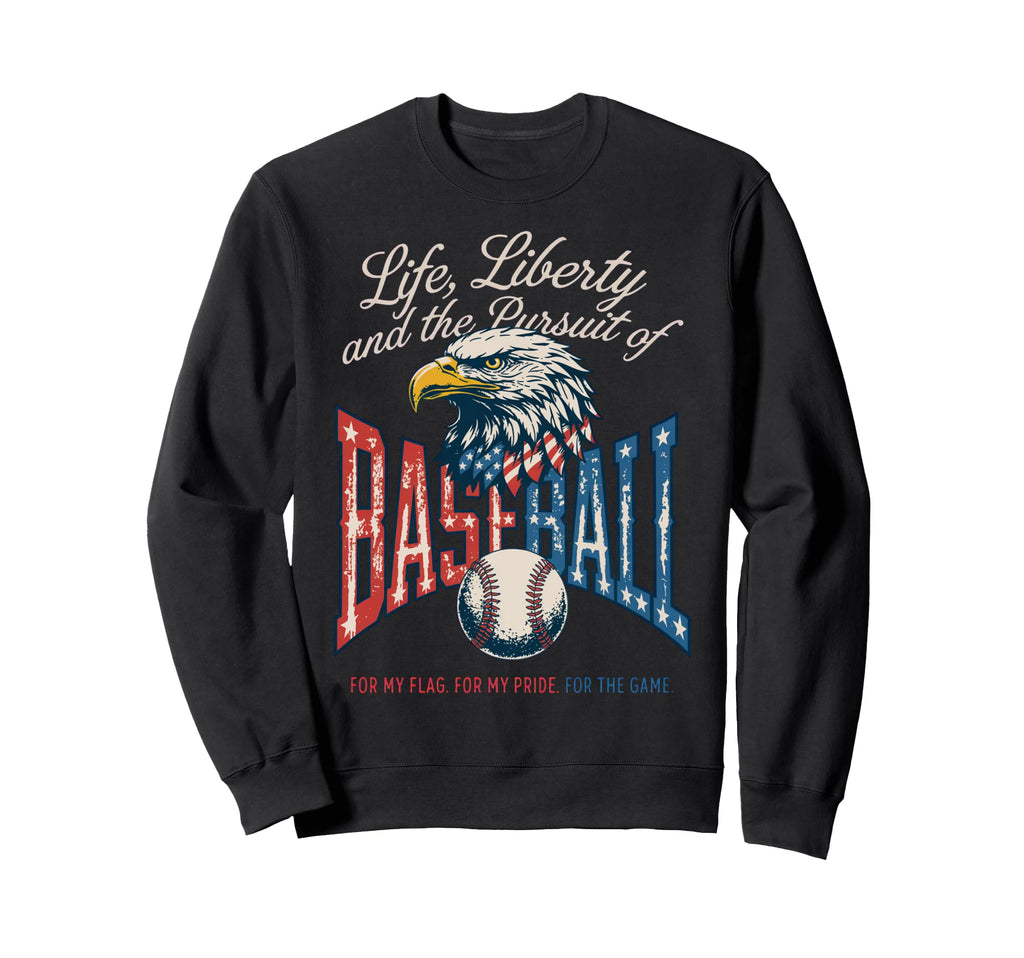 Patriotic Usa Baseball Sweatshirt - Trendy Graphic Unisex - T-Shirt, Sweatshirt, Hoodie