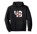 Baseball Player Jersey Number 48 48 Proud Hoodie - Unique Graphic Unisex - T-Shirt, Sweatshirt, Hoodie