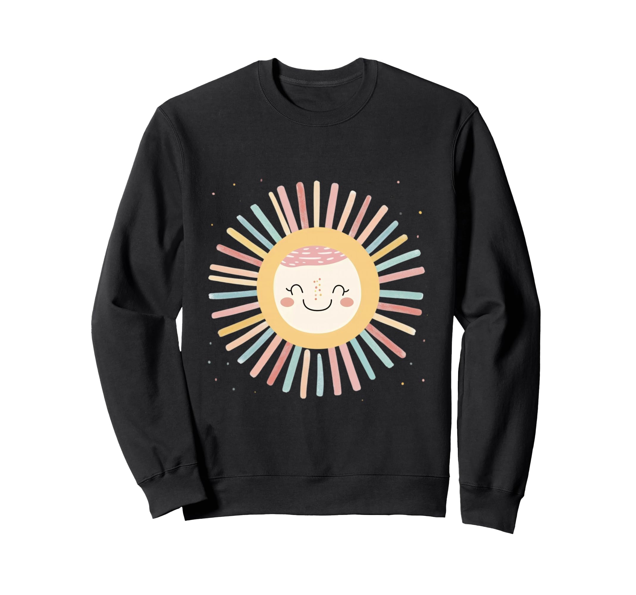 Sun 70S Rainbow Art Boho Boho Sweatshirt - Casual Everyday Wear for Adults - T-Shirt, Sweatshirt, Hoodie