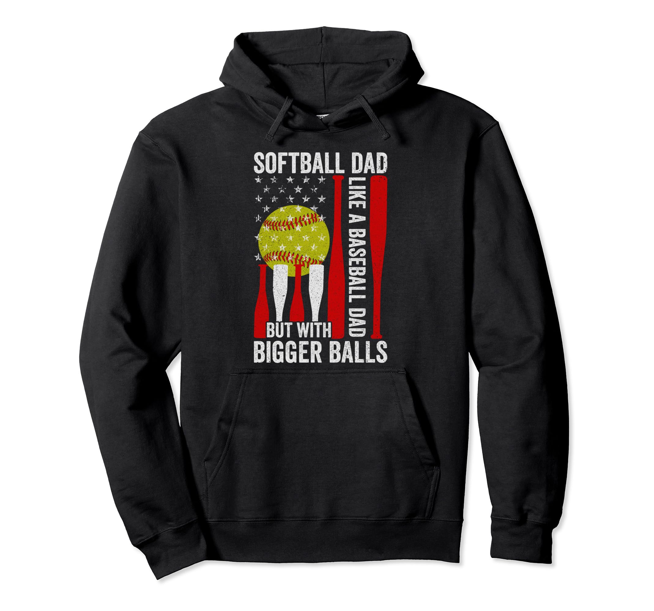 Softball Dad Like Baseball Dad Bigger Hoodie - Streetwear Style Men Women - T-Shirt, Sweatshirt, Hoodie